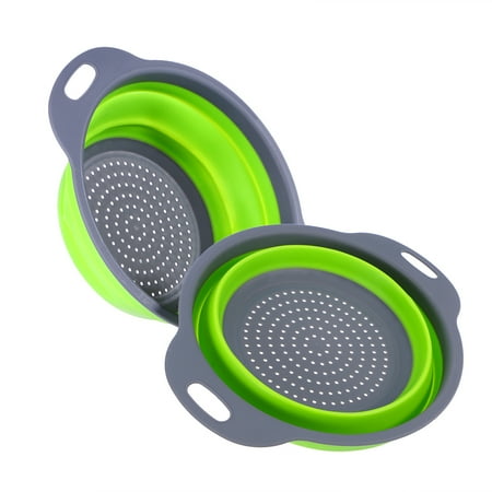 2pcs Multi-functional Silicone Folding Fruit Vegetable Washing Basket Collapsible Colander Kitchen Tool (Green & Grey)
2pcs Multi-functional Silicone Folding Fruit Vegetable Washing Basket Collapsible Colander Kitchen Tool (Green & Grey)