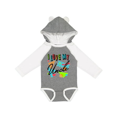 Inktastic I Love My Uncle- 80s Retro Style Gift Baby Boy or Baby Girl Long Sleeve Bodysuit
Inktastic I Love My Uncle- 80s Retro Style Gift Baby Boy or Baby Girl Long Sleeve Bodysuit