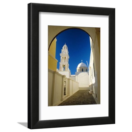 Fira, Santorini, Cyclades Islands, Greece, Europe Framed Print Wall Art By Lee Frost