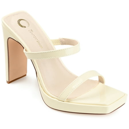 Journee Collection Womens Naivee Tru Comfort Foam Open Square Toe Platform Heel Sandals