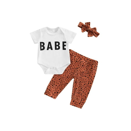 Sunisery 3Pcs Toddler Baby Girls Romper Sets Short Sleeve Letters Print Romper Dots Pants with Bowknot Hairband White 12-18 Months
Sunisery 3Pcs Toddler Baby Girls Romper Sets Short Sleeve Letters Print Romper Dots Pants with Bowknot Hairband White 12-18 Months