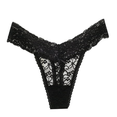 Panties for Women Women Lace Large Size Sexy Women Thong T Pants Transparent Lace Cotton Panties Lace Simple Long Sleeve Shirts for Women Black
Panties for Women Women Lace Large Size Sexy Women Thong T Pants Transparent Lace Cotton Panties Lace Simple Long Sleeve Shirts for Women Black