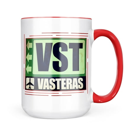 Neonblond Airportcode VST Vasteras Mug gift for Coffee Tea lovers