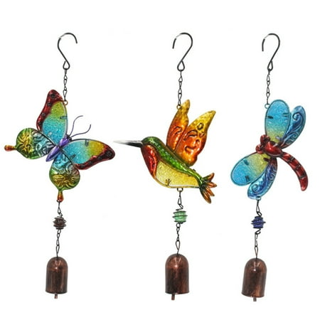 XWQ Iron Wind Chime Painted Diamond Glass Painted Butterfly Dragonfly Metal Pendant 
XWQ Iron Wind Chime Painted Diamond Glass Painted Butterfly Dragonfly Metal Pendant