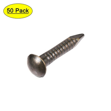 1.5x10mm Small Tiny Nails Brass Bronze Tone 50 Pack