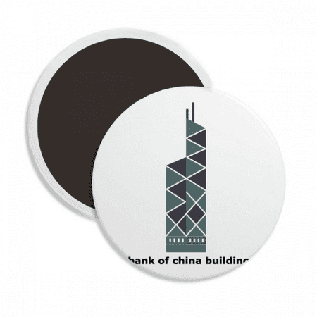 Hong Kong Bank Of China Round Ceracs Fridge Magnet Keepsake Decoration