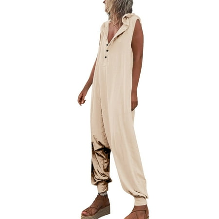 Jumpsuits For Women Dressy Button Hooded Sleeveless Pants Jumpsuit Trousers Women s Jumpsuits Rompers & Overalls Summer Rompers For Women 2023 Beach
Jumpsuits For Women Dressy Button Hooded Sleeveless Pants Jumpsuit Trousers Women s Jumpsuits Rompers & Overalls Summer Rompers For Women 2023 Beach