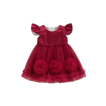 Bagilaanoe Toddler Baby Girl Princess Dress 0-5 Years Flower Girl Dress Fly Sleeve 3D Flower Mesh Yarn A-line Party Wedding Dress
Bagilaanoe Toddler Baby Girl Princess Dress 0-5 Years Flower Girl Dress Fly Sleeve 3D Flower Mesh Yarn A-line Party Wedding Dress