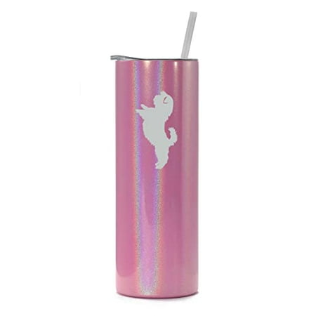 20 oz Skinny Tall Tumbler Stainless Steel Vacuum Insulated Travel Mug Cup With Straw Shih Tzu Standing (Pink Iridescent Glitter)
20 oz Skinny Tall Tumbler Stainless Steel Vacuum Insulated Travel Mug Cup With Straw Shih Tzu Standing (Pink Iridescent Glitter)