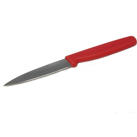 Artika 3.75 Paring Knife | Straight Edge - Steel Blade - Ergonomic Shaped Handle - Sharp 3.75 inch Steel Knife - Red Handle
Artika 3.75 Paring Knife | Straight Edge - Steel Blade - Ergonomic Shaped Handle - Sharp 3.75 inch Steel Knife - Red Handle