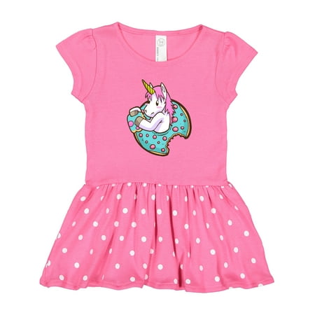 Inktastic Unicorn Donut Gift Toddler Girl Dress
