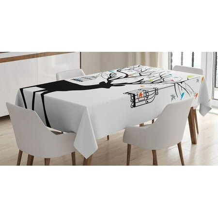Antlers Tablecloth Deer with Colorful Birds and Birdcages Silhouette Ornament Vintage Style Print Rectangular Table Cover for Dining Room Kitchen 52 X 70 Inches Multicolor by Ambesonne
Antlers Tablecloth Deer with Colorful Birds and Birdcages Silhouette Ornament Vintage Style Print Rectangular Table Cover for Dining Room Kitchen 52 X 70 Inches Multicolor by Ambesonne
