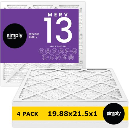 Simply Filters 19.88x21.5x1 MERV 13 MPR 1500 AC Furnace HVAC Air Filter (4 Pack)
Simply Filters 19.88x21.5x1 MERV 13 MPR 1500 AC Furnace HVAC Air Filter (4 Pack)