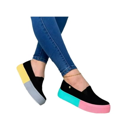 Sanviglor Ladies Casual Shoes Non-slip Platform Loafers Slip On Loafer Work Comfortable Fashion Walking Shoe Lightweight Color Block Bottom Black 5
Sanviglor Ladies Casual Shoes Non-slip Platform Loafers Slip On Loafer Work Comfortable Fashion Walking Shoe Lightweight Color Block Bottom Black 5