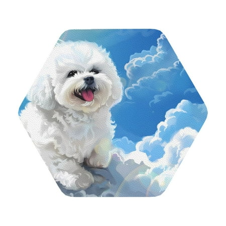 Lukts Cute Cloud Bichon Frise Leather Drinks Coasters Set of 6 Suitable or Drinks Furniture Protection and Easy Clean up
Lukts Cute Cloud Bichon Frise Leather Drinks Coasters Set of 6 Suitable or Drinks Furniture Protection and Easy Clean up