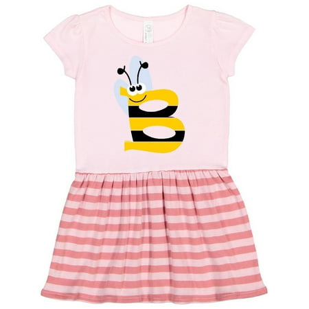 Inktastic Cute Bee Initial B Gift Toddler Girl Dress