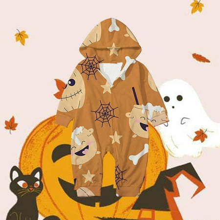 LRJTENG with Children Halloween Parent Child Outfit Printing Hooded Zipper Jumpsuits That Occupy the Home (baby) Orange Size: 3M-18M
LRJTENG with Children Halloween Parent Child Outfit Printing Hooded Zipper Jumpsuits That Occupy the Home (baby) Orange Size: 3M-18M