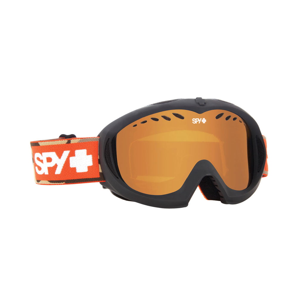 Pom Pom Frame Bronze Lens Spy Optic Targa Mini Snow Goggles 