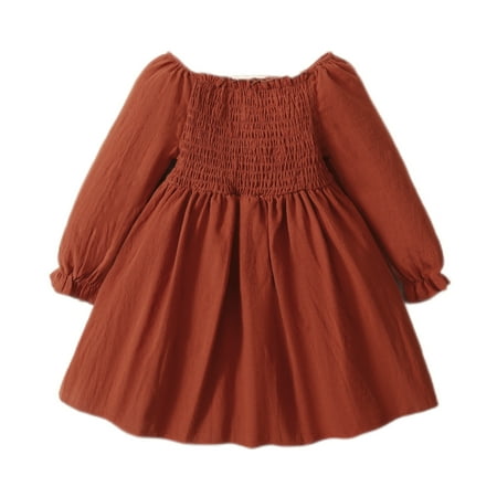 NZRVAWS 4T Toddler Baby Girls Dress Solid Color Long Sleeve Wide Neck Dress 1PCS Sun Dress 4-5T Red
NZRVAWS 4T Toddler Baby Girls Dress Solid Color Long Sleeve Wide Neck Dress 1PCS Sun Dress 4-5T Red