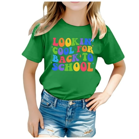 Kid Back To School Season Graphic Print Round Neck Short Sleeve Tee Summer Casual T Shirt Children Outfits for Girls Toddlers and Ruffle Top 5 Toddler Girl Clothes Organic Girls Clothes Toddler Girl
Kid Back To School Season Graphic Print Round Neck Short Sleeve Tee Summer Casual T Shirt Children Outfits for Girls Toddlers and Ruffle Top 5 Toddler Girl Clothes Organic Girls Clothes Toddler Girl