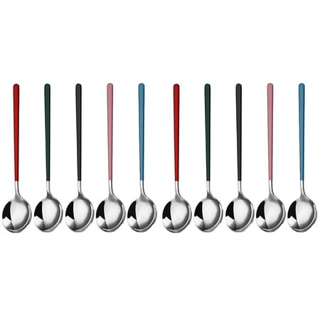 10 Pack Soup Spoons Stainless Steel Ice Cream Soup Spoons Coffee Spoons Teaspoons for Dinner Long Handle Table Spoon
10 Pack Soup Spoons Stainless Steel Ice Cream Soup Spoons Coffee Spoons Teaspoons for Dinner Long Handle Table Spoon