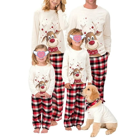 SUNSIOM Family Christmas Pjs Matching Sets Deer Plaid Jammies for Baby Adults and Kids Holiday Xmas Sleepwear Set
SUNSIOM Family Christmas Pjs Matching Sets Deer Plaid Jammies for Baby Adults and Kids Holiday Xmas Sleepwear Set