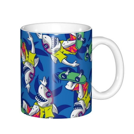 Zeuib Sharks Skateboarding With Palm Ceramic Coffee Mug with Large Handle,Modern Reactive Glaze Dishwasher & Microwave Safe – Perfect for Home Office Café Gift-Ready
Zeuib Sharks Skateboarding With Palm Ceramic Coffee Mug with Large Handle,Modern Reactive Glaze Dishwasher & Microwave Safe – Perfect for Home Office Café Gift-Ready