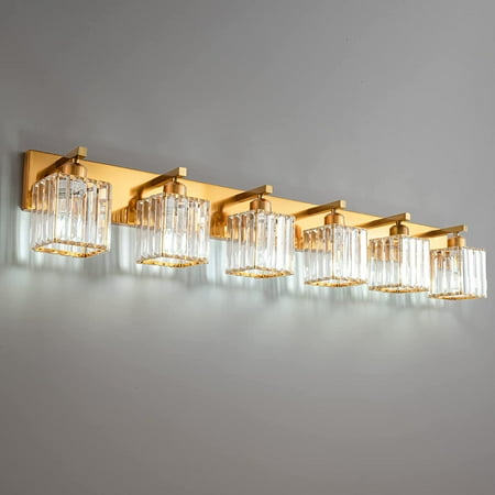 BBNBDMZ Modern Gold Crystal Bathroom Vanity Light 6-Lights Modern Bathroom Wall Light Gold Bathroom Vanity Light Fixtures Gold 6-Light
BBNBDMZ Modern Gold Crystal Bathroom Vanity Light 6-Lights Modern Bathroom Wall Light Gold Bathroom Vanity Light Fixtures Gold 6-Light