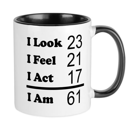 CafePress - I Am 61 Mugs - Ceramic Coffee Tea Novelty Mug Cup 11 oz