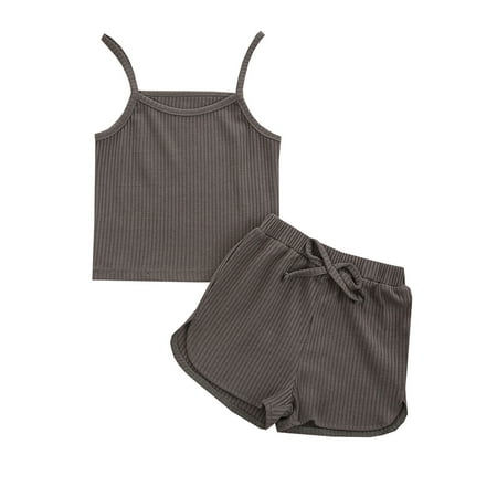 Inevnen Toddler Baby Girl Summer Two Piece Ribbed Outfit Set Sleeveless Camisole Strap Tank Top+Shorts Solid Color Clothes
Inevnen Toddler Baby Girl Summer Two Piece Ribbed Outfit Set Sleeveless Camisole Strap Tank Top+Shorts Solid Color Clothes