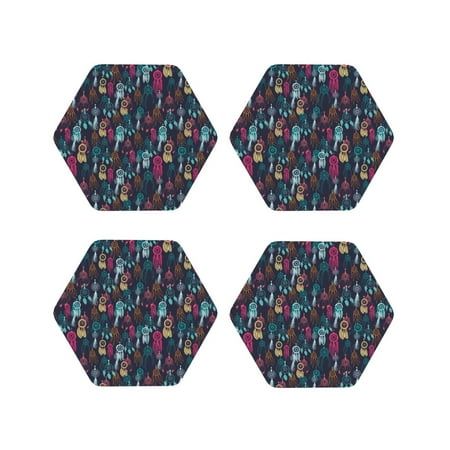 Matuu Colorful Dreamcatcher1 for Cup Coasters Set of 4 Leather Coasters Desk Coasters for Office Measures 4” x 4”-Hexagon
Matuu Colorful Dreamcatcher1 for Cup Coasters Set of 4 Leather Coasters Desk Coasters for Office Measures 4” x 4”-Hexagon