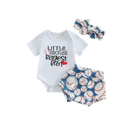 Qtinghua Infant Baby Girl Baseball Outfits Letter Print Short Sleeve Romper Bloomer Shorts Headband 3Pcs Summer Clothes
Qtinghua Infant Baby Girl Baseball Outfits Letter Print Short Sleeve Romper Bloomer Shorts Headband 3Pcs Summer Clothes