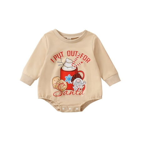 jaweiwi Kid Boy Girl Christmas Romper Long Sleeve Round Neck Letters Print Casual Fall Spring Short Jumpsuit Size 0 6 9 12 18 M
jaweiwi Kid Boy Girl Christmas Romper Long Sleeve Round Neck Letters Print Casual Fall Spring Short Jumpsuit Size 0 6 9 12 18 M