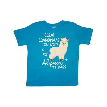 Inktastic Great Grandma s You Say Alpaca My Bags Gift Toddler Boy or Toddler Girl T-Shirt
Inktastic Great Grandma s You Say Alpaca My Bags Gift Toddler Boy or Toddler Girl T-Shirt