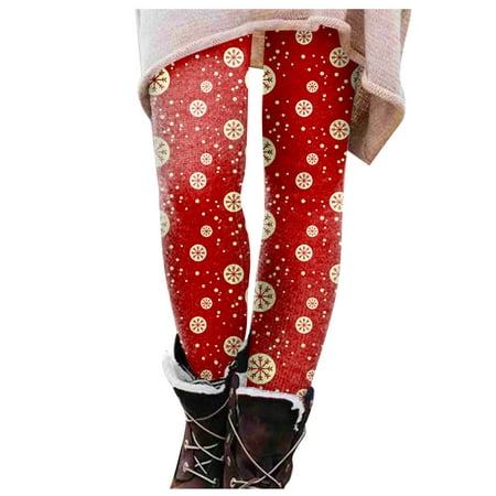 

DENGDENG Women Leggings Maternity Christmas Snowflake Fall Casual Pants for Women High Waisted Yoga Womens Tights for Dresses Xsam Tummy Control Slim Fit Sweatpants Red L