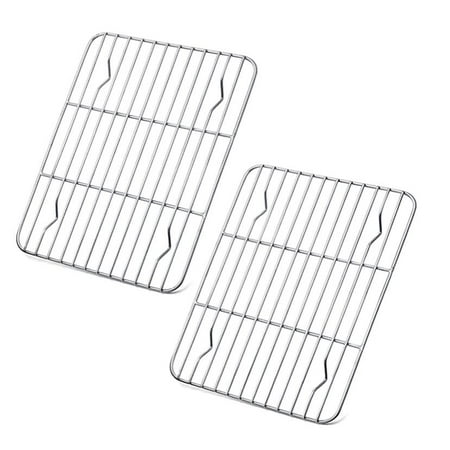 Cooling Rack Set for Baking Cooking Roasting Oven Use Artrylin 2-Piece Stainless Steel Grill Racks Fit Small Cookie Sheets - Oven & Dishwasher Safe Rectangle 8.6* 6.2 *0.6
Cooling Rack Set for Baking Cooking Roasting Oven Use Artrylin 2-Piece Stainless Steel Grill Racks Fit Small Cookie Sheets - Oven & Dishwasher Safe Rectangle 8.6* 6.2 *0.6