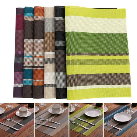 KAOU 45x30cm Stripe Antiskid Heat Insulated Mat Dinning Table Bowl Dish Pad Placemat
KAOU 45x30cm Stripe Antiskid Heat Insulated Mat Dinning Table Bowl Dish Pad Placemat
