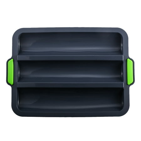 NUOLUX French Three-slots Bread Pan Bread Baking Mold Silicone Food Baking Mold