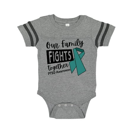 Inktastic Our Family Fights Together PTSD Awareness Teal Ribbon Gift Baby Boy or Baby Girl Bodysuit
Inktastic Our Family Fights Together PTSD Awareness Teal Ribbon Gift Baby Boy or Baby Girl Bodysuit
