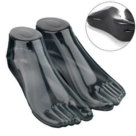 1 pair of hard plastic foot models for filling shoes mannequins PVC reuse
