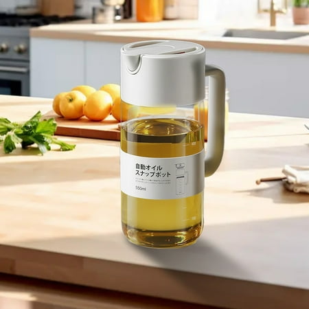 IPEWLEX 550ml High Borosilicate Glass Oil Pot - Leak Proof Automatic Open-Close Large Capacity for Olive Oil Soy Sauce Vinegar - Versatile Kitchen Dispenser
IPEWLEX 550ml High Borosilicate Glass Oil Pot - Leak Proof Automatic Open-Close Large Capacity for Olive Oil Soy Sauce Vinegar - Versatile Kitchen Dispenser