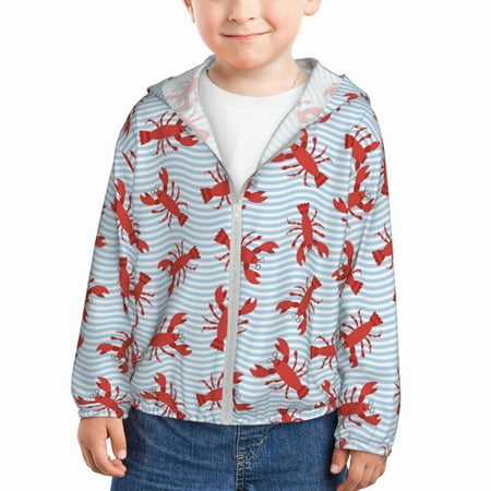 Lukts Cartoon Lobsters 1 Print Children s Long-Sleeved Sun Protection Clothing Hooded Sweatshirts for Boys and Girls Outdoor Sports-18 Months
Lukts Cartoon Lobsters 1 Print Children s Long-Sleeved Sun Protection Clothing Hooded Sweatshirts for Boys and Girls Outdoor Sports-18 Months