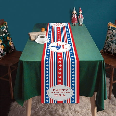 Dpkshia Table Runner Decorative Table Banner Independence Day Table Flag Patriotic Stripes Wired Edge for Holiday Craft Decoration Fall Table Runner Blue Red White Party Decorations
Dpkshia Table Runner Decorative Table Banner Independence Day Table Flag Patriotic Stripes Wired Edge for Holiday Craft Decoration Fall Table Runner Blue Red White Party Decorations
