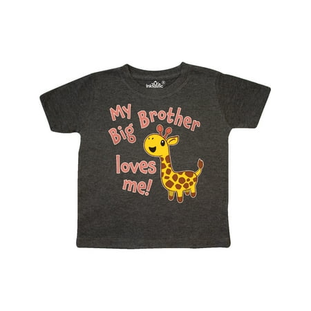 Inktastic My Big Brother Loves me- cute giraffe Gift Toddler Boy or Toddler Girl T-Shirt
Inktastic My Big Brother Loves me- cute giraffe Gift Toddler Boy or Toddler Girl T-Shirt
