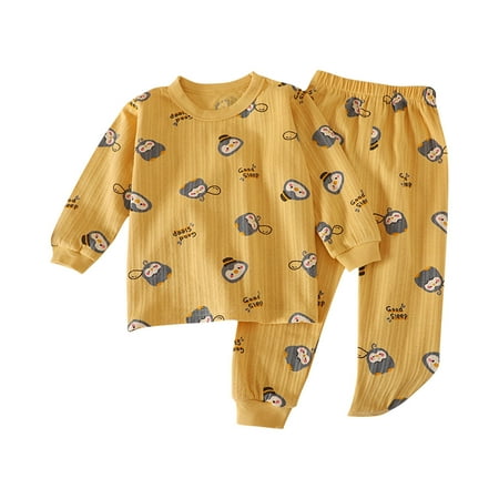Atogsazn Children Boy Girl Pajamas Set Outfits Cute Simplicity Printed Clothes Set Kids Long Sleeve Shirt & Pant 2 Piece Set 9-10 Years Yellow on Clearance
Atogsazn Children Boy Girl Pajamas Set Outfits Cute Simplicity Printed Clothes Set Kids Long Sleeve Shirt & Pant 2 Piece Set 9-10 Years Yellow on Clearance
