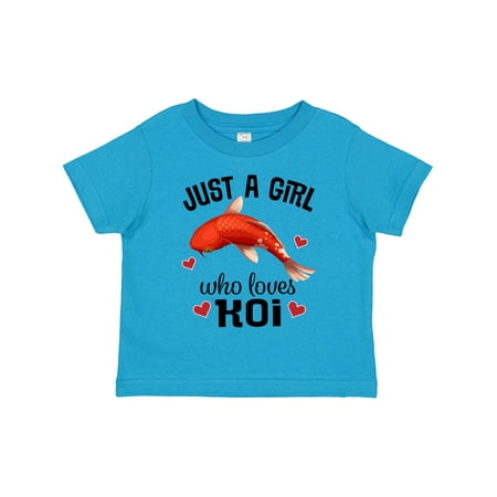Inktastic Just a Girl Who Loves Koi Fish Gift Toddler Toddler Girl T-Shirt