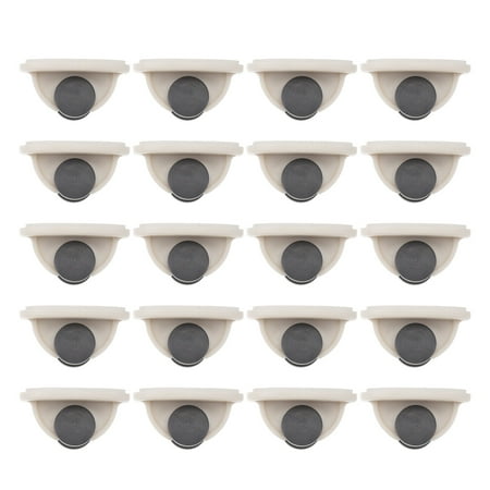 20pcs Creative Storage Box Pulley Self-adhesive Storage Box Wheels (White)