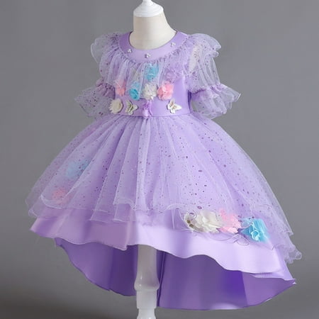 HTGFGMGW Flower Girl Dress Toddler Girls Color Blocking Princess Dress Fly Sleeve Button Decoration Wide Shoulder Straps Sling Dress Girls Summer Outfits Purple
HTGFGMGW Flower Girl Dress Toddler Girls Color Blocking Princess Dress Fly Sleeve Button Decoration Wide Shoulder Straps Sling Dress Girls Summer Outfits Purple