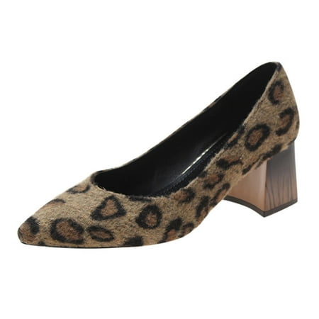 GNEIKDEING Summer And Autumn Women Pumps Leopard Print Medium Heel Chunky Heel Flock Pointed Toe Comfortable Casual Style Gift on Clearance
GNEIKDEING Summer And Autumn Women Pumps Leopard Print Medium Heel Chunky Heel Flock Pointed Toe Comfortable Casual Style Gift on Clearance