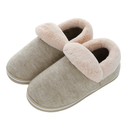 NUOLUX Winter Warm Slippers Cover Heel Slippers Thicken Plush Slippers Skid Resistance Slippers (Khaki Size 37-48 for Women)
NUOLUX Winter Warm Slippers Cover Heel Slippers Thicken Plush Slippers Skid Resistance Slippers (Khaki Size 37-48 for Women)